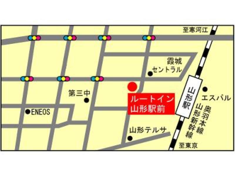 Hotel Route-Inn Yamagata Ekimae Bagian luar foto